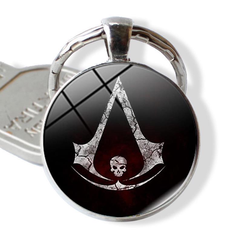 Assassin's Creed Metal Embossed Ring Keychain Pendant