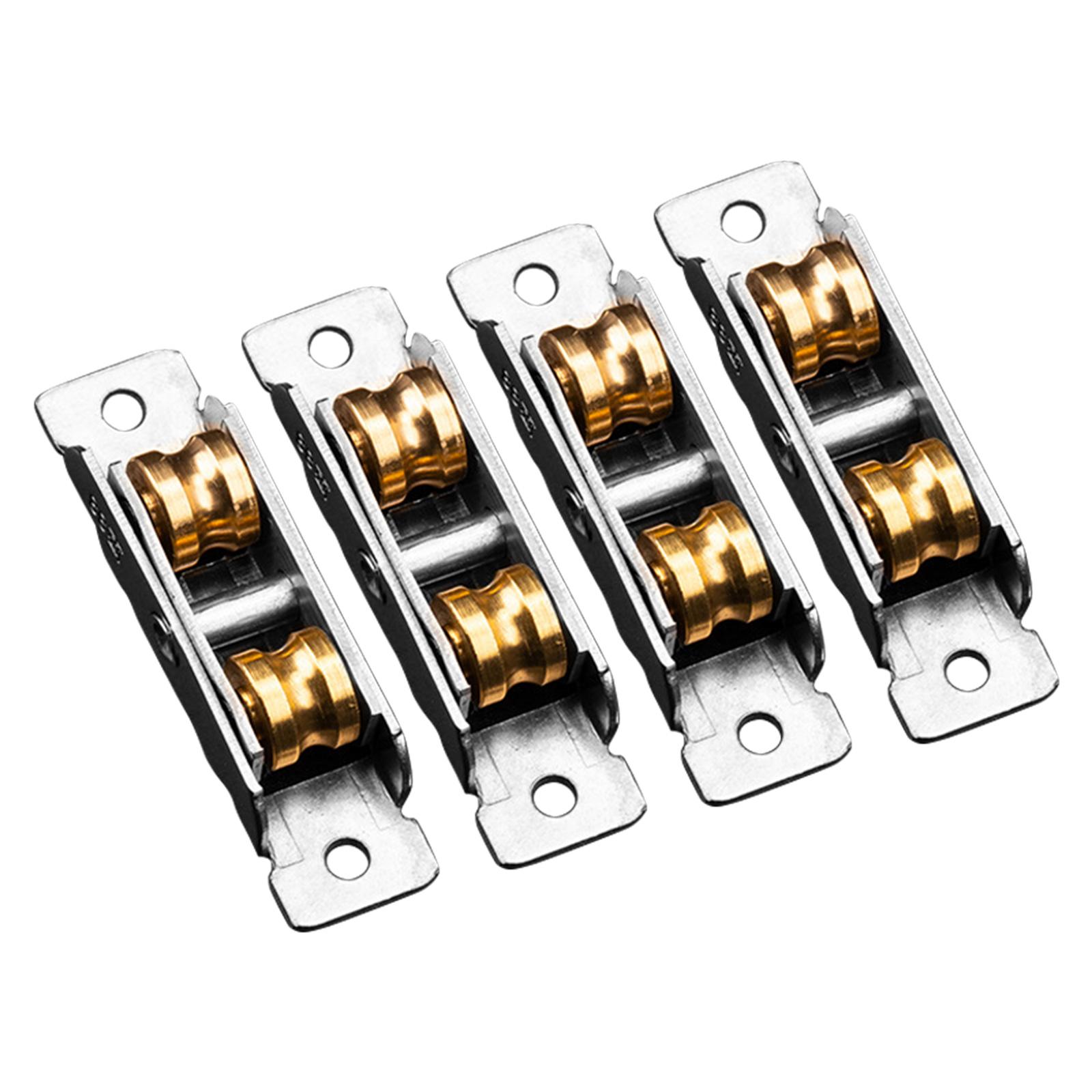 

4 шт. Сверхпрочные металлические ролики для окон, Универсальные раздвижные оси, Ролики для оконных блоков, Модернизация для плавной работы 14B