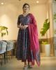 Women Designer Rayon Kurta Pant Dupatta Set Bollywood Party Wear Top Tunic Kurti