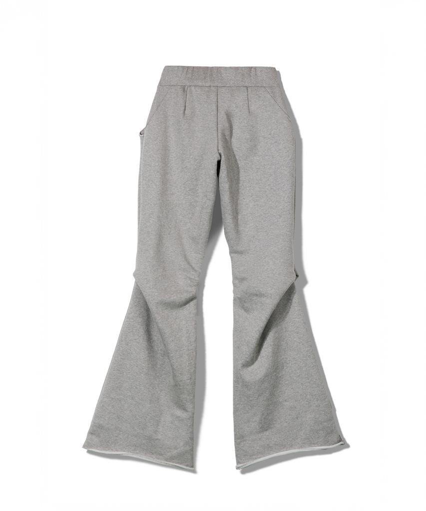 Milkeuaeswiaendeudolseu Ribbed Pocket Flare Pants - Melange