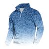 Men's Casual 1/4 Zip Stand Collar Sweatshirt with Leopard Print for Everyday Wear