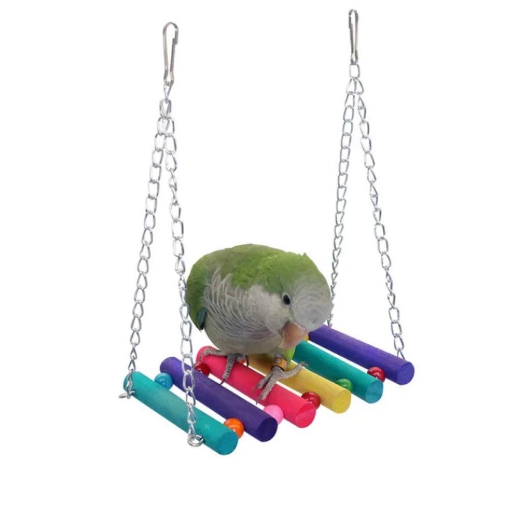 

Случайный цвет качели для птиц подвесная игрушка качели для птиц стоячая стойка для попугаев волнистые попугайчики кореллы random color