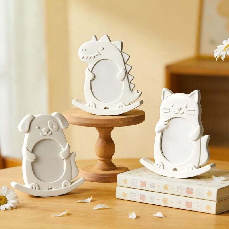 Flexible Silicone Craft Mold for Picture Frames With Rocking Base Desktop Ornament Mould Jewelry Tool