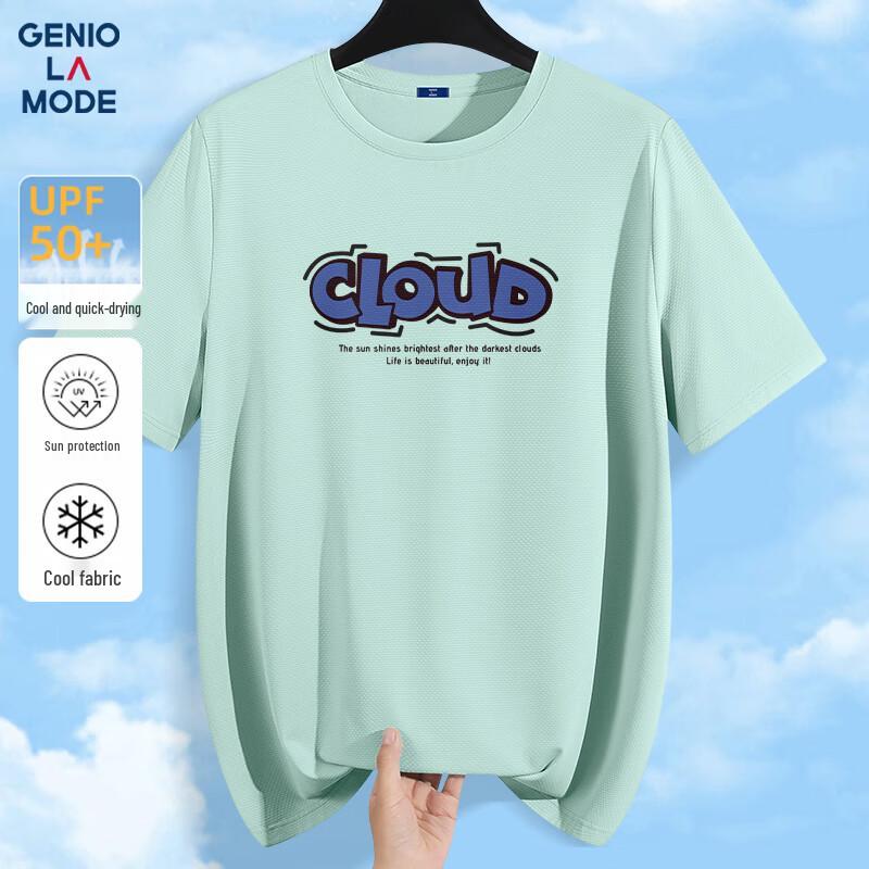 GENIOLAMODE Men s Cooling Quick-Dry Short Sleeve T-Shirt 2XL