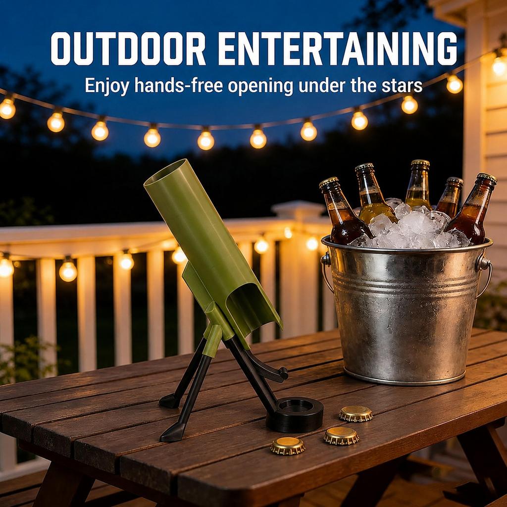 70mm Beer Bottle Opener Tripod Cannon Shaped Beer Bottle Opener Creative Cap Launcher Shooter Bar Party Gadget