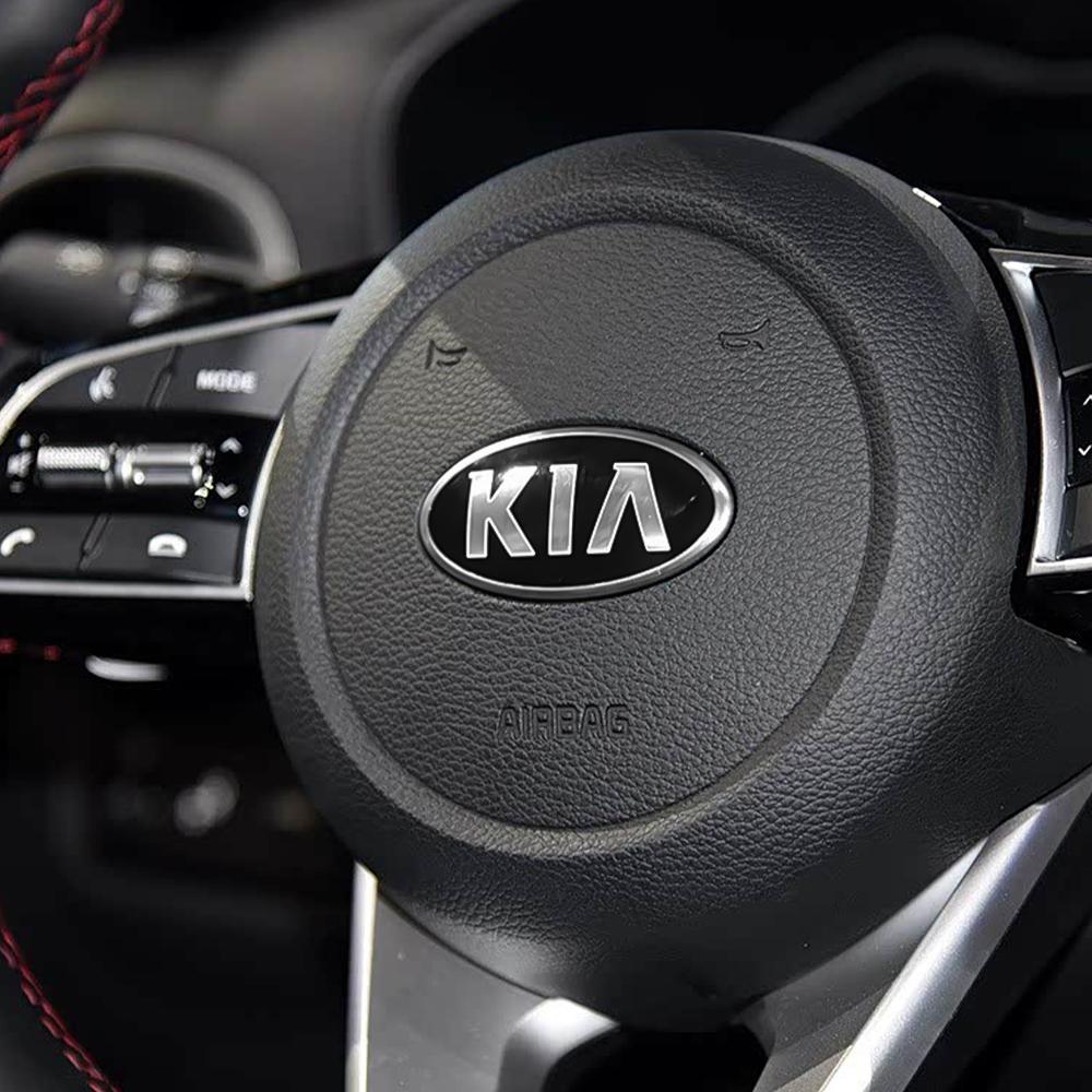 Cmvuzf1 6.1x3.2cm Car Steering Wheel Center Badge Emblem Sticker For KIA K2 K3 K5 K7 K9 KX3 Stinger Forte Sorento Sportage R Rio Soul