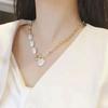 1Pc Irregular Pearl Necklace Women's New Fashion Design Sense Neck Chain Collar Bone Chain