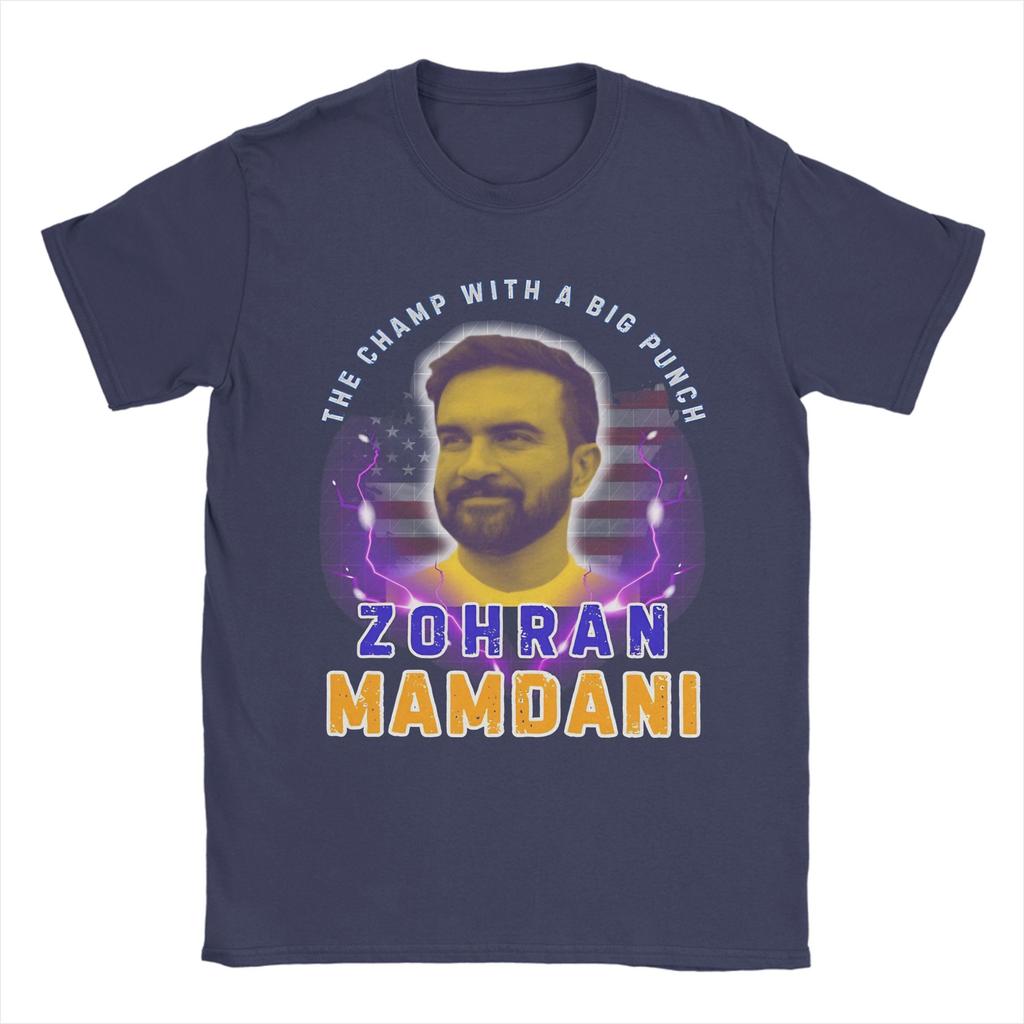 Graphic Printing Zohran Mamdani  T Shirt For Unisex  100% Cotton Tee Shirt Short Sleeve Tops