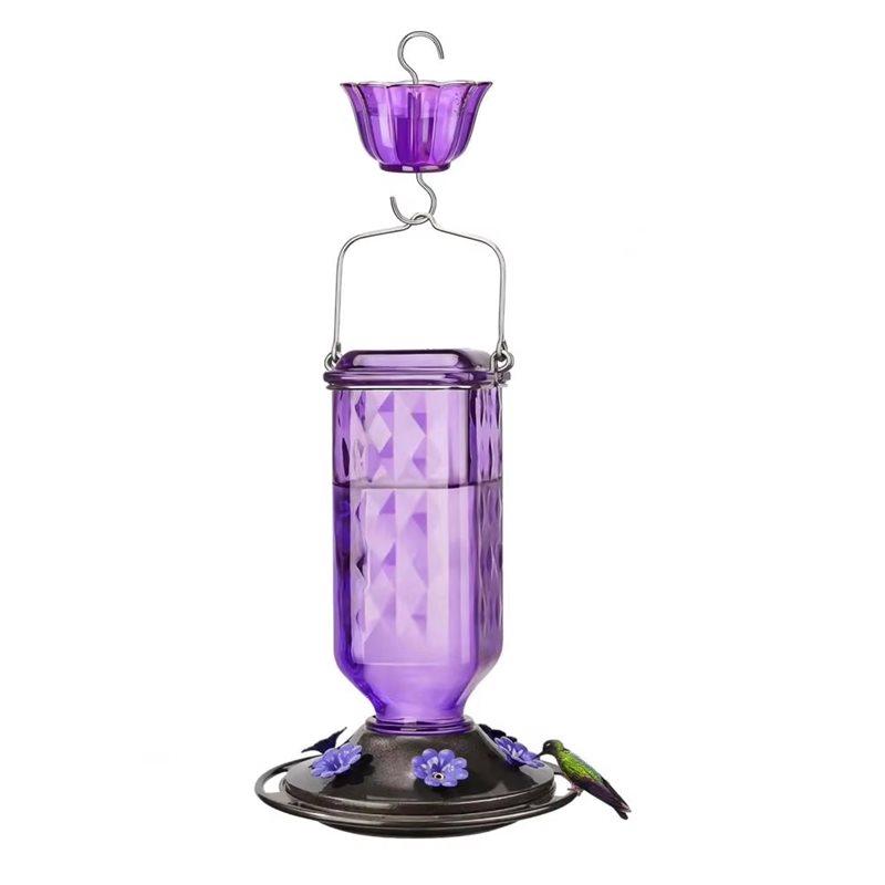 

2025 Trend Hummingbird Bird Feeder With 6 Filling Ports Hanging Design Featuring An Ant Moat For Outdoor Use фиолетовый