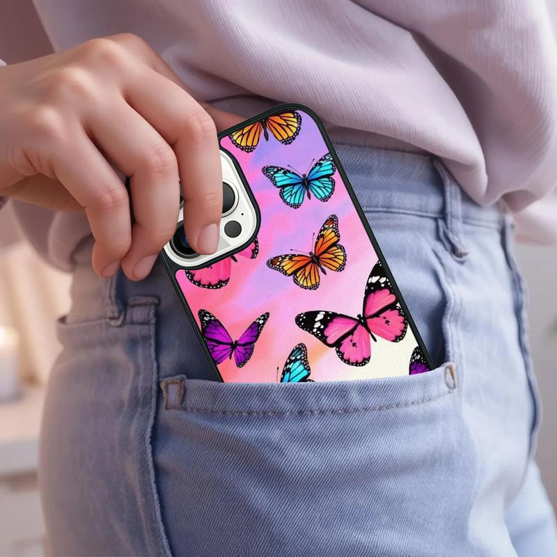 Cute Aesthetic Butterfly Phone Case For iPhone 17 Air 15 16e 14 13 Pro Max Coque 12 11 Pro Max PLUS cover
