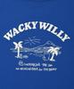 WACKY WILLY Beach Graphic Vacation Short Sleeve T-Shirt Blue
