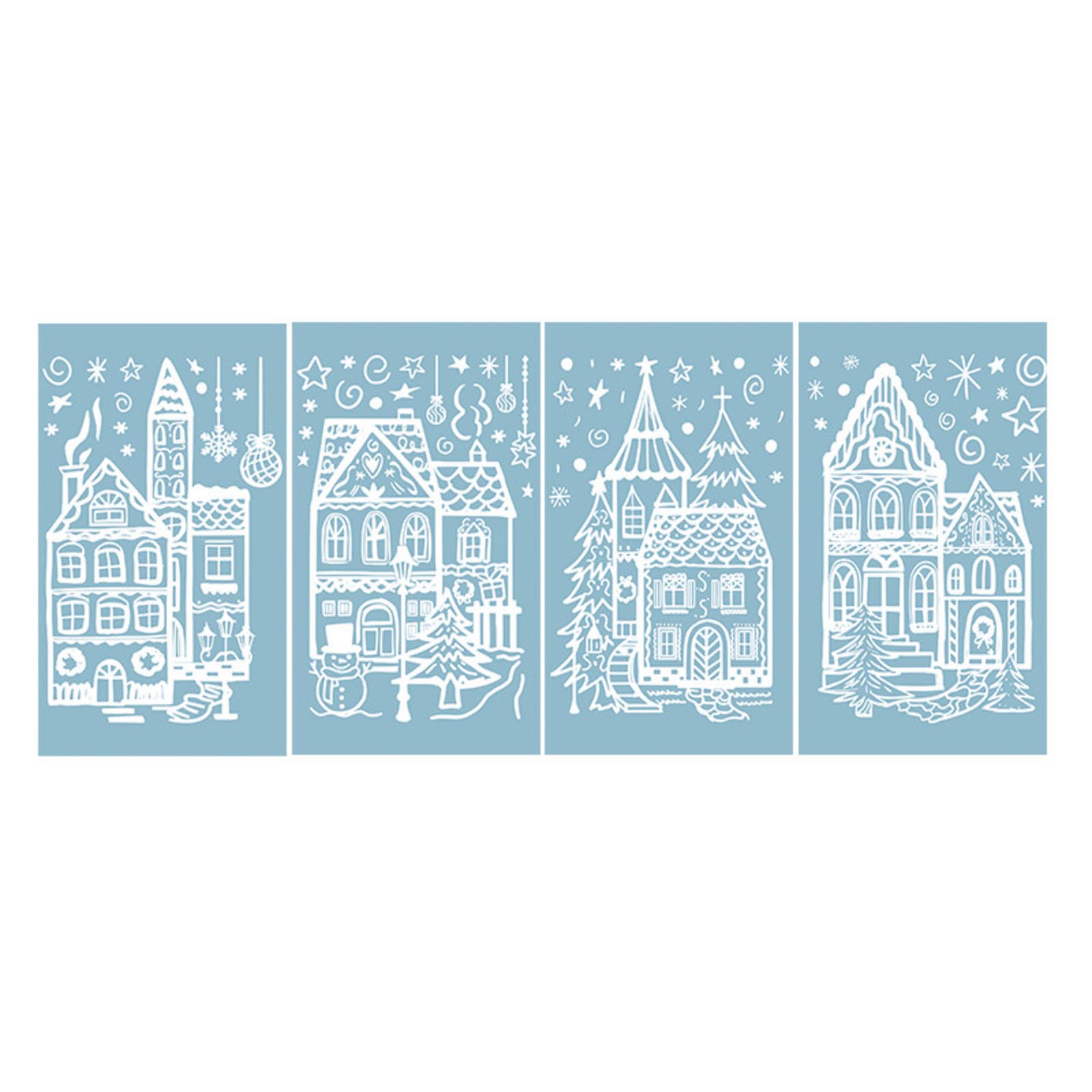 

Рождественское украшение на стеклянное окно Наклейки на окна Электростатические наклейки ПВХ Украшение в виде снежинок Наклейки на окна One Size