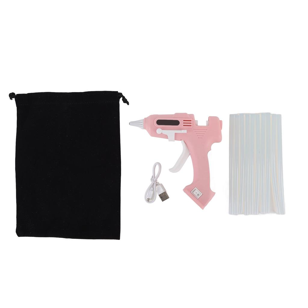 Electric Hot Glue Kit with 10Pcs 7mm High Adhesion Sticks Cordless Hot Melt Glue Tool for Home and Crafting