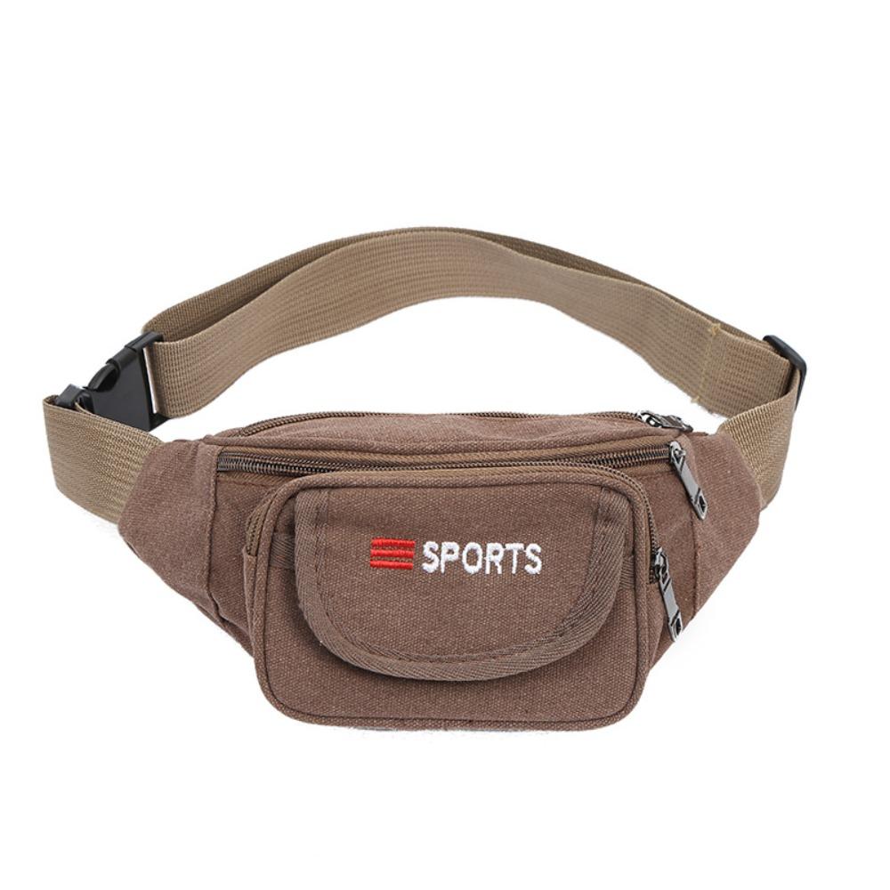 Canvas Waist Fanny Pack Large Capacity Climbing Belt Bag Men Molle Pouch  Outdoor Sports