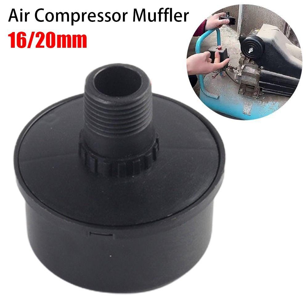 1Pcs Durable 16/20mm Filter Male Thread Black Air Compressor Muffler Air Compressor Intake Pneumatic Tool Accessory Noise