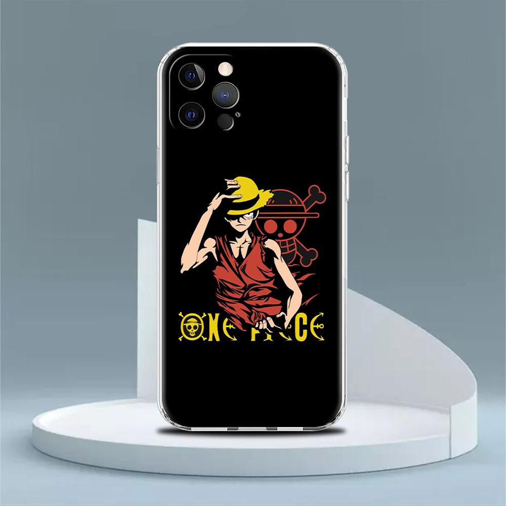 Clear Case For Apple iPhone 13 Pro 11 14 12  7 8 Plus SE 2022 XR X XS Max 6 6S Silicone Phone Cover Anime One- Piece