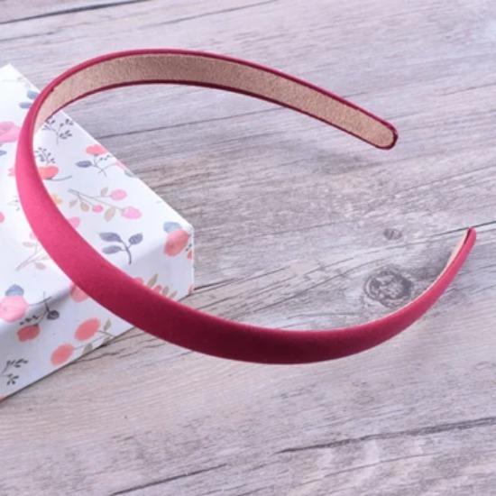 24 Stück/Los Satin Kunststoff Stirnband Einfarbig Haarbänder Kinder Schlichtes Haarband Kopfreifen Haarschmuck Für Frauen 15MM Breit