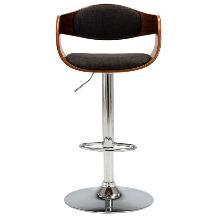 VidaXL Chaise de Bar Tabouret de Bar Chaise de Bistro Chaise de Comptoir Chaise de Salon Tabouret de Café Maison Gris Tissu 283119