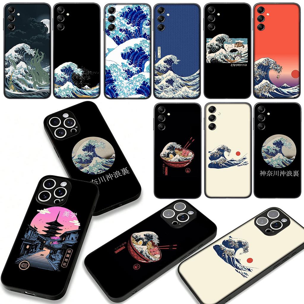 Phone Cover for Apple iPhone 16 15 14 Plus 13 12 Mini 17 Pro Max + 16E Air 16+ ProMax Case The Great Wave of Kanagawa Casing