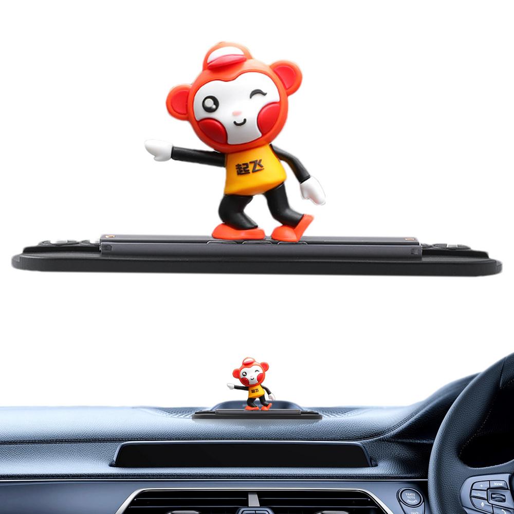 

Phone Number Plate For Car Funny Temporary Parking Card Car Accessories Cartoon Skateboard Monkey Car Dashboard Decor Small червоний