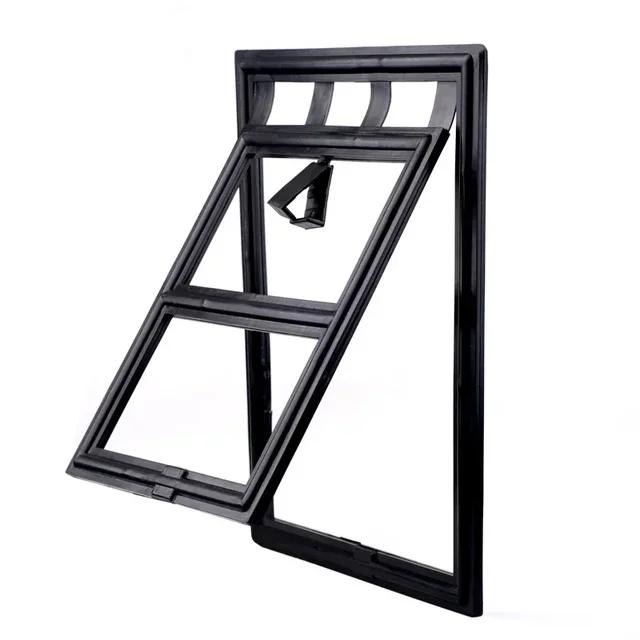 

Door Plastic Pet Door for Mosquito Proof Screen Window Security Flap Gate Dog Fence Home Lockable Dog Screen Door Pet Cat Screen чёрный