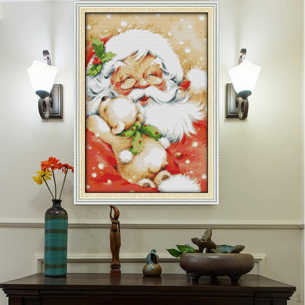 Рукоделие Вышивка крестом Набивной стежок Предварительно напечатанный узор Набор для вышивания Санта Клаус 34 x 48 cm