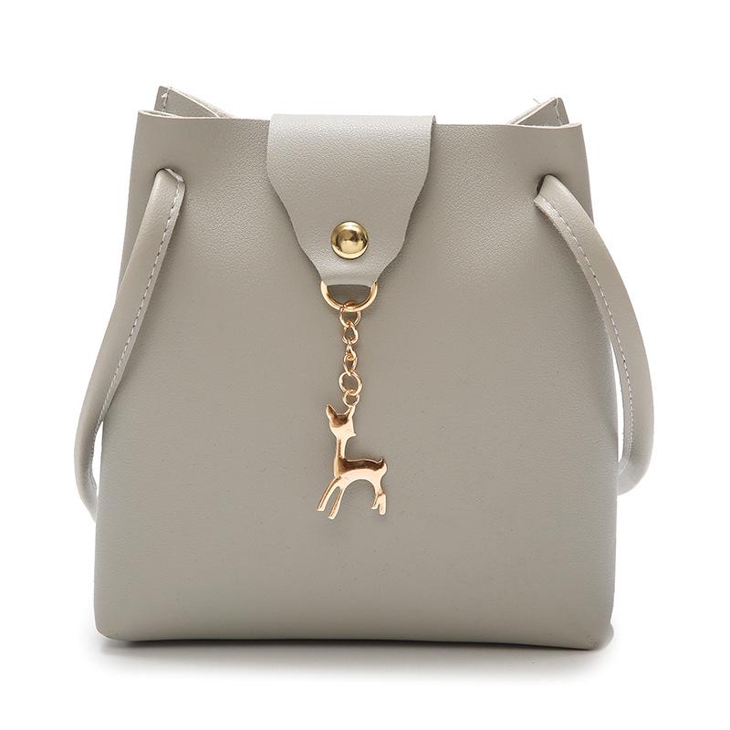 PU Leather Women's Mini Crossbody Bag Deer Pendant Shoulder Bags Purse Female Small Messenger Bag Handbag Wallet Change Pouch