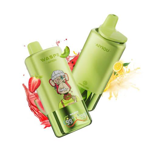 [60,000 Uses] Waspe Disposable Electronic Cigarette, 60,000 Uses, 54ml Large Capacity, Portable Vape, LED Display, Explosive Smoke, 650mAh Battery, Ty