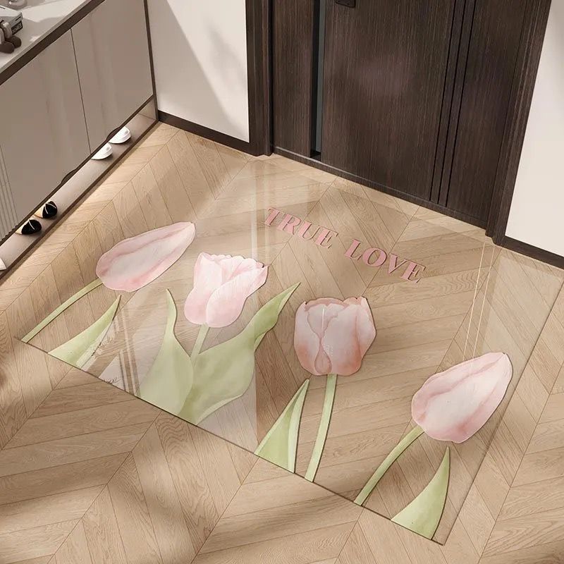 Cartoon Animal Pvc Door Mat With Waterwashable Surface For Home Entrance