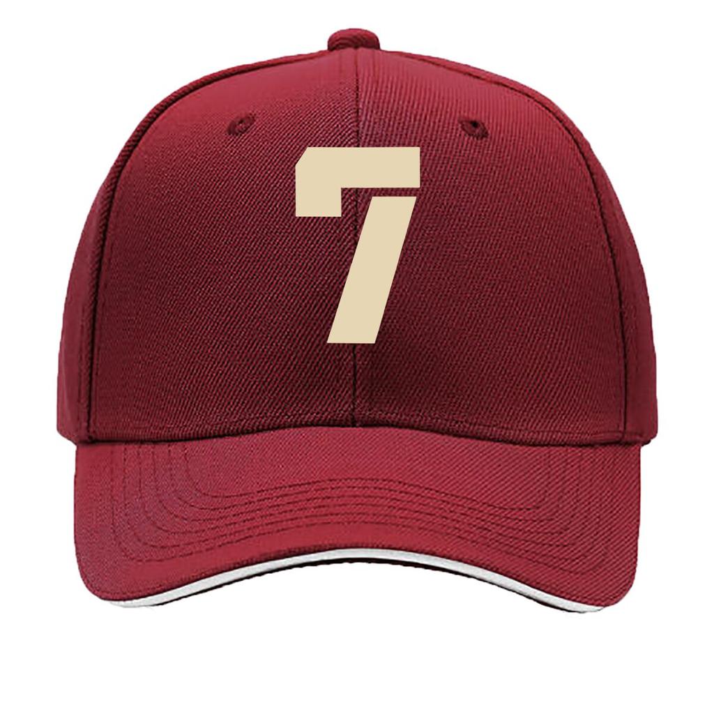One Top Unisexs and Womens Same Style Number  Printed Spring and Summer Sunshade Net Hat Fashionable Sandwich Baseball Cap