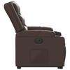 Recliner Chair with Lift Assistance Electric Brown Faux Leather