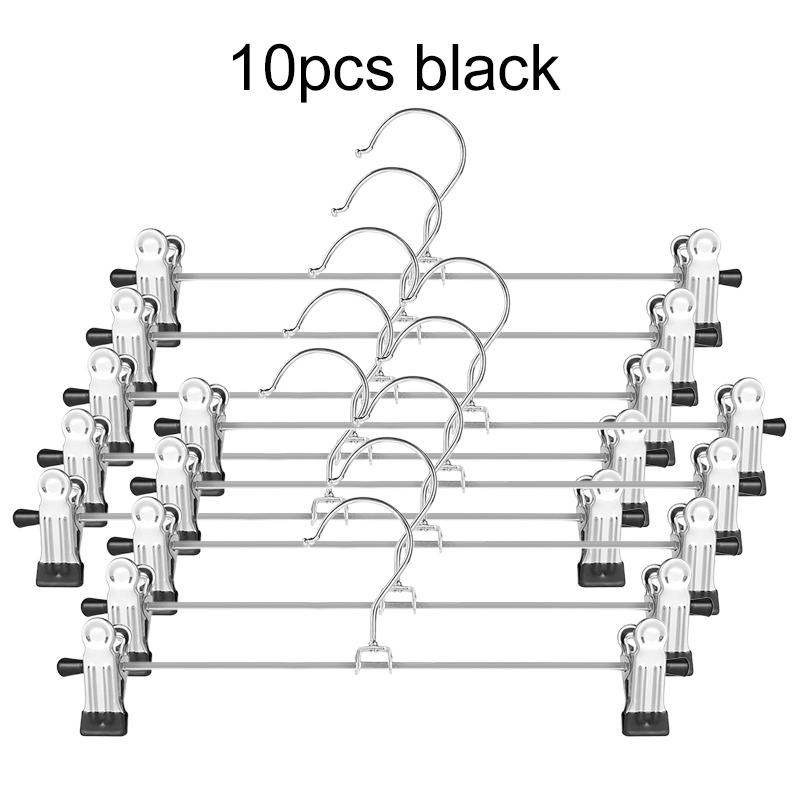 5~20pcs Metal Pants Racks Black Wind Proof Multi-purpose Skirt Racks for Clothes Drying Trousers Wardrobe Anti-slip Clip TMZ