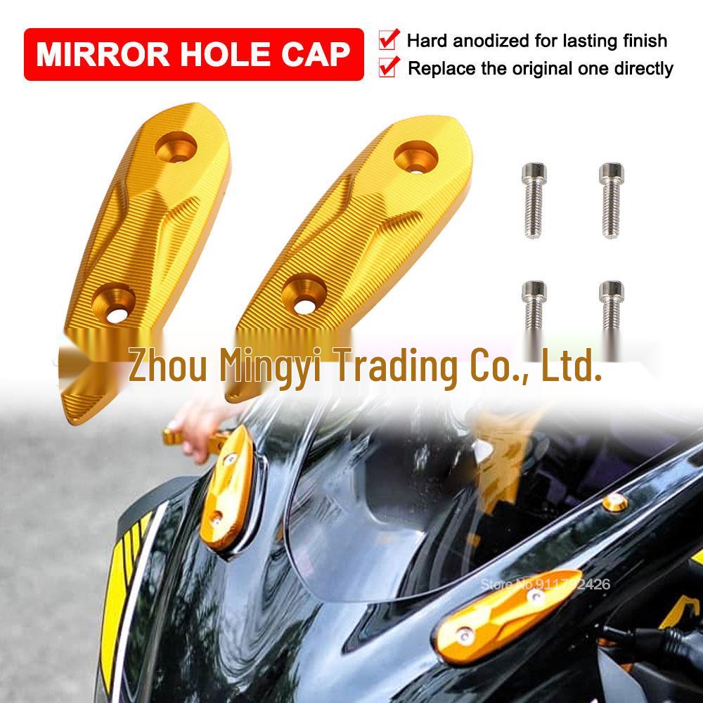 Compatible Rearview Mirror Decorative Cover for YAMAHA YZF-R3 (2015-2020), KAIYUE 321RR Base