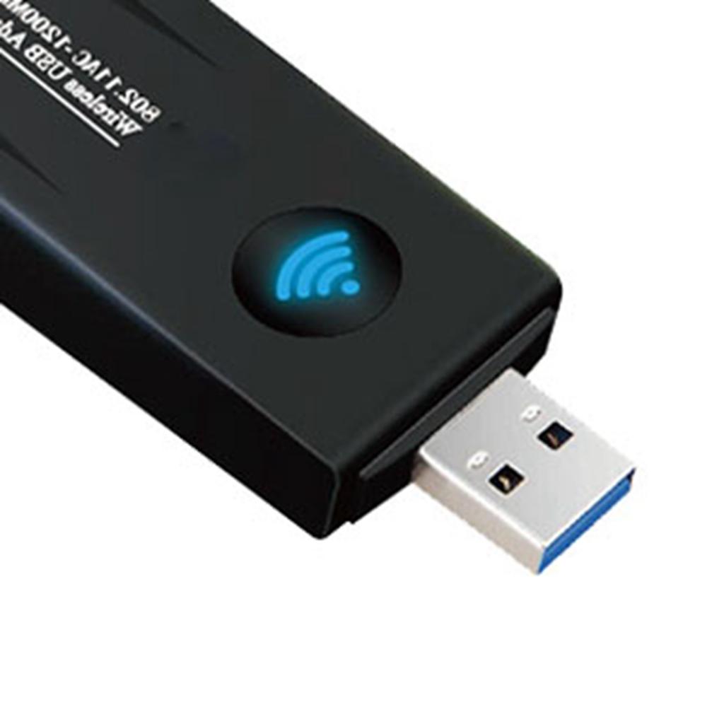 1200M Dual Band WiFi Adapter USB3.0 Interface Plug and Play USB Network Card for Laptop PC