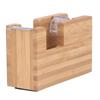Desktop Tape Dispenser Bamboo Wood Tape Cutter Holder Adhesive Roll Base Stationery Tool