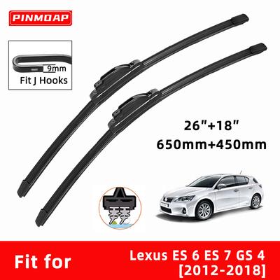 Car Wipers Double Rubber for Lexus ES 6 ES 7 GS 4 2012-2018 Front Brushes Cutter Automobiles Parts Accessories Windscreen Wipers Wear Parts