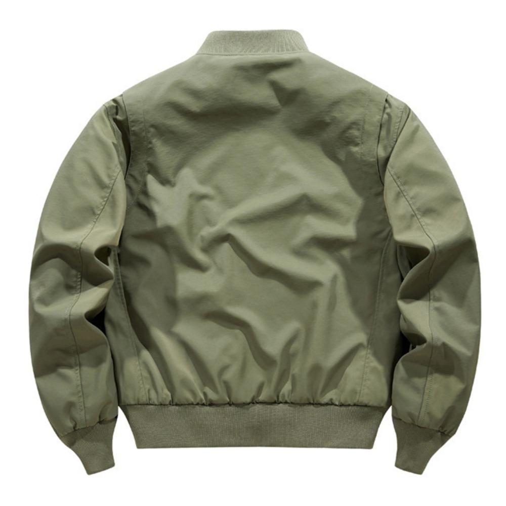 Jesień Nowa Kurtka Baseballowa dla Osób w Średnim i Młodym Wieku Męska Odzież Robocza Cargo Męska Kurtka na Zamek z Wieloma Kieszeniami Styl Podstawowy Odzież Męska