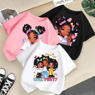 Kid T Shirt Cool 2-13Y Girl Printed Children T-shirt Kids 100% Cotton Clothes Tshirt Tops Tee