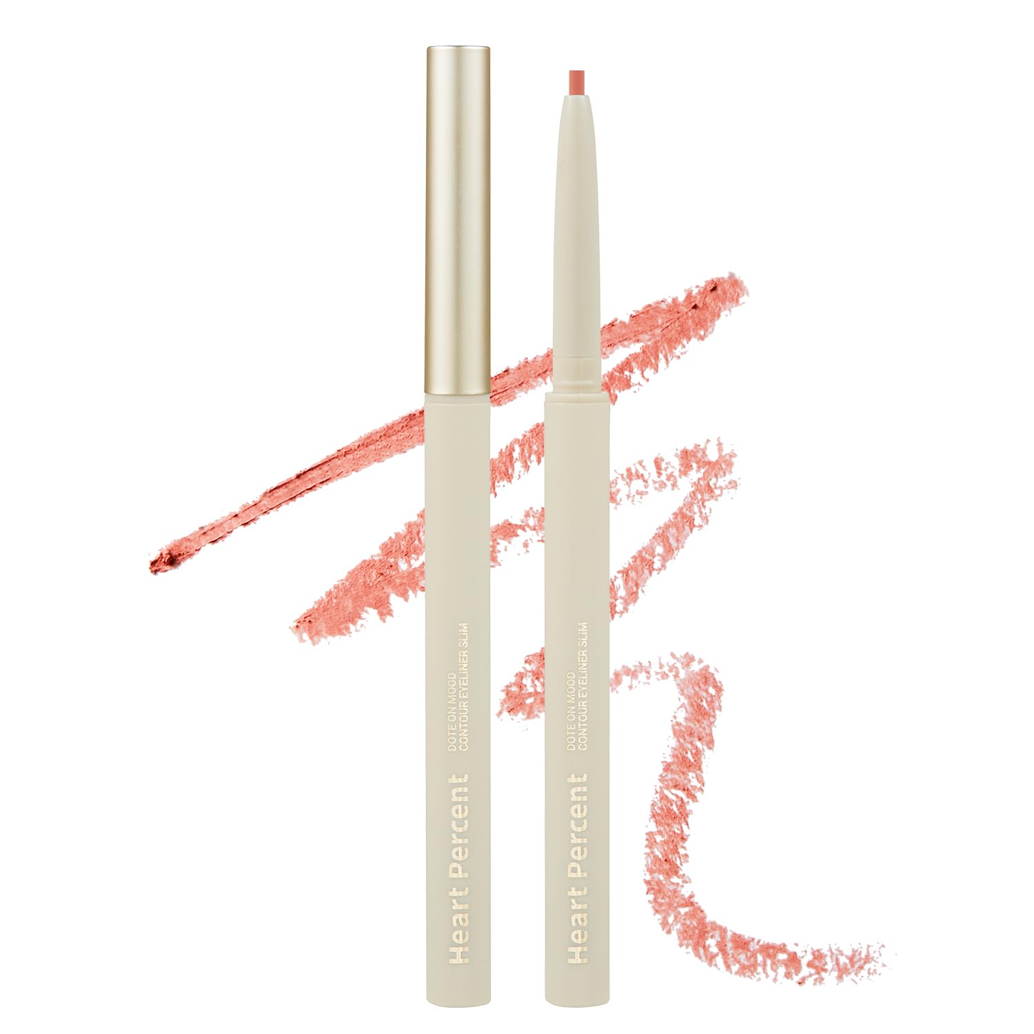 Heart Percent Dote On Mood Contour Eye Liner Slim Waterproof Pencil EyelinerTear BagTwimHighlighter (C2. Peach Twim) Korean Cosmetics