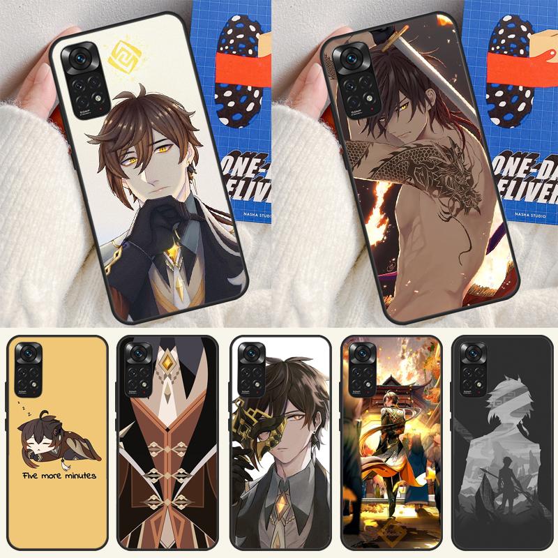 Zhongli Genshin Impact Case For Xiaomi Redmi Note 13 12 Pro 14 11 9 10 9S 10S 11S 12S Redmi 14C 13C 10C 12C Cover
