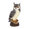 Statuie Bufniță Rășină Gri/Maro Decor de Grădină Bufniță Desktop Living Cameră Masă de Dining Curte Gazon Decor