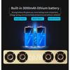 Wooden Soundbar Bluetooth Speaker Music Acoustic System 40W HIFI Stereo Music Surround LED Display Outdoor Speaker With FM Radio
