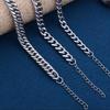 Men's Trendy Double Weave Frosted Cuban Chain Bracelet, Titanium Steel, Colorfast, Hip Hop Neutral Style, Women's Hot Girl Jewelry.