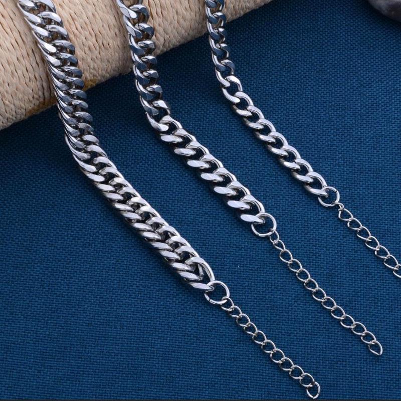 Men's Trendy Double Weave Frosted Cuban Chain Bracelet, Titanium Steel, Colorfast, Hip Hop Neutral Style, Women's Hot Girl Jewelry.