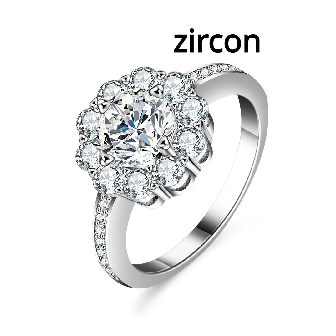 

D цвет муассанит бриллиантовое кольцо женское серебряное кольцо цветок подсолнуха бриллиантовое кольцо обручальное кольцо обручальное кольцо подарок для подруги 20