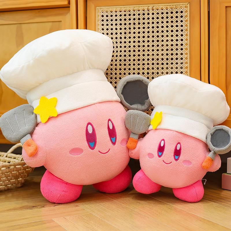 Adorable Kirby Chef Star Plush Toy - Perfect Sleeping Hug Pillow for Kids' Birthdays