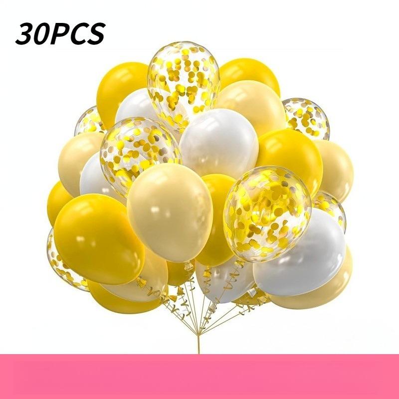 10 Zoll 30 Stück Glitzerpapier-Schnipsel Ballon-Set Dekoration Ballons Weihnachten Halloween Geburtstag Feiertag