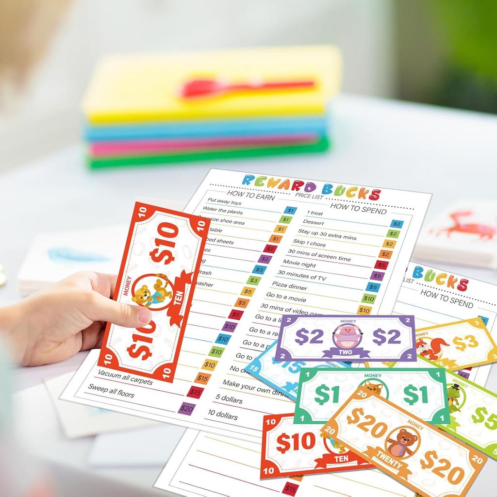 Reward Bucks Charts for Kids 565 PCS Routine Reward System Chart Good Behavior Reward System Chore Chart Financial Literacy Task Schedule Board for