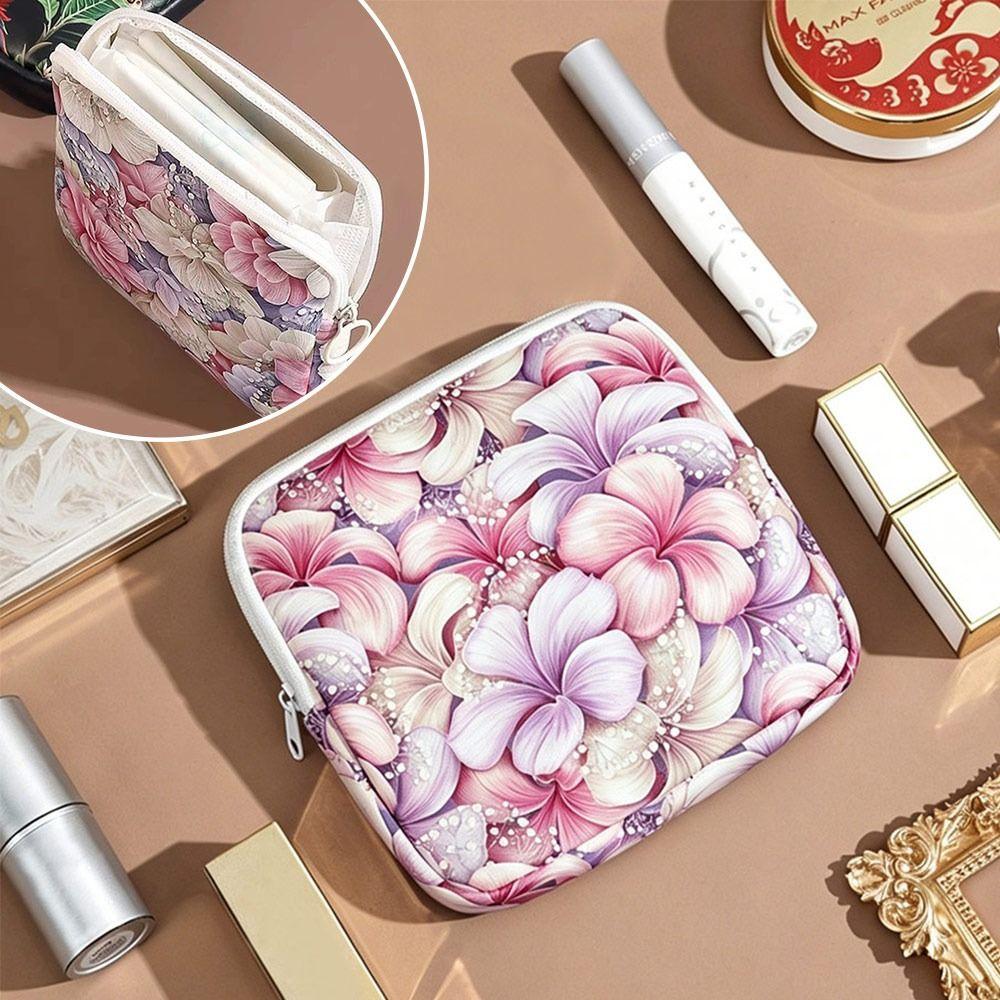 Zipper Pouch Sanitary Pads Bag Multipurpose Mini Data Cables Organizer Cosmetic Bag Travel