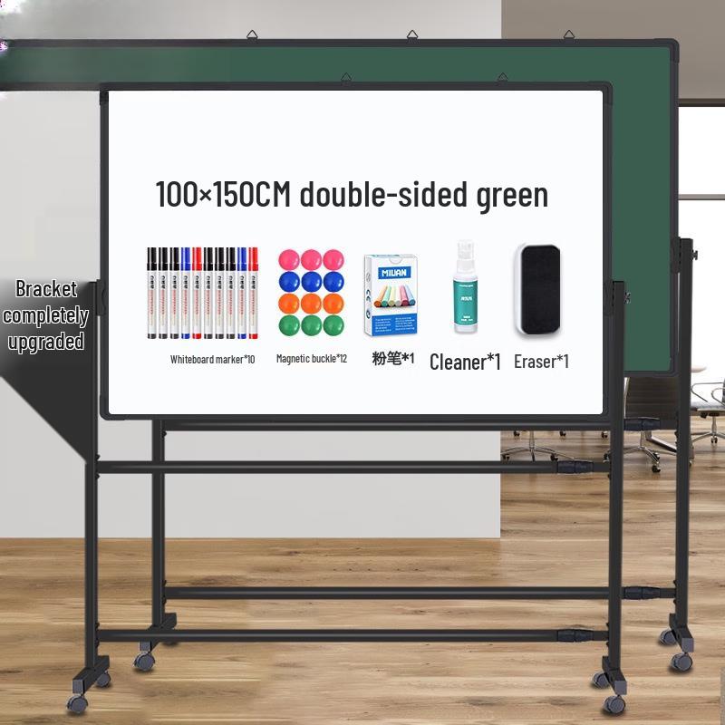 Combination Whiteboard & Blackboard with Stand
